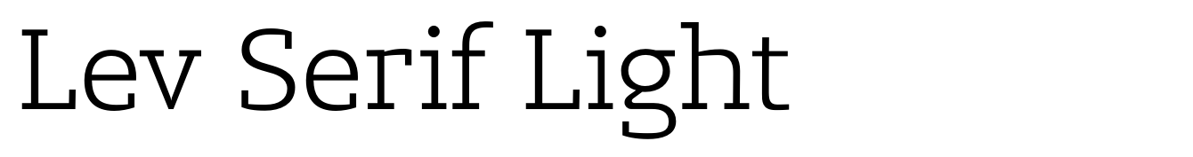 Lev Serif Light